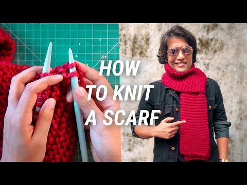 How To Knit a Scarf DIY for Beginners 🧣