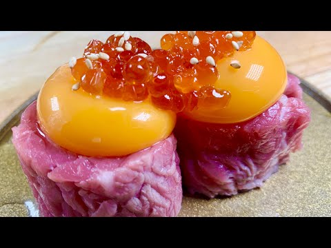 "Luxury at home" Japanese luxury meat sushi 🥩🍣🤤