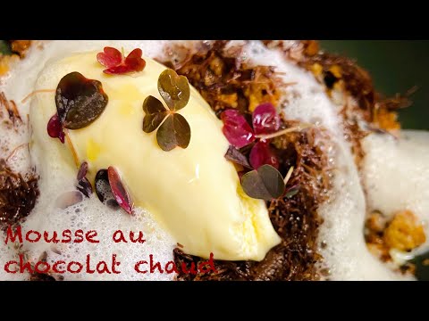 【パリ５区レストランnarro】温かいチョコレートのムースとオリーブオイルのアイス/ MOUSSE CHOCOLAT CHAUD, glace à l’huile d’olive #shorts