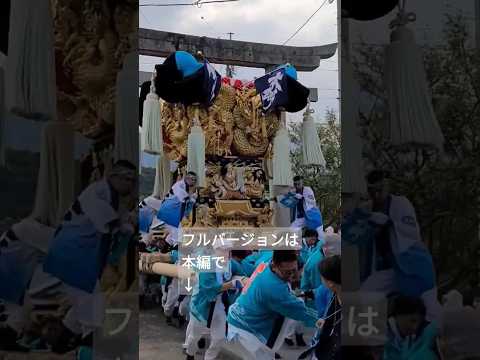 原八幡神社の鳥居くぐり 飯積神社祭礼2024西条祭り・新居浜太鼓祭り