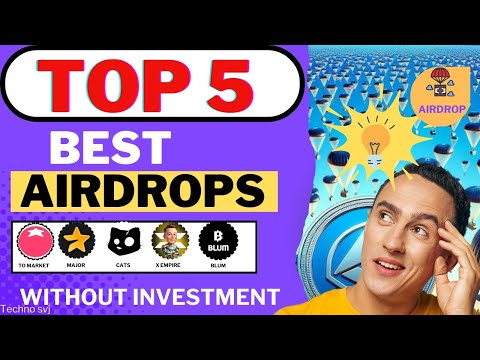 Top 5 Telegram Airdrop 2024 | Airdrop || Tomarket || X Empire || Major || Cat || Blum | Techno Svj