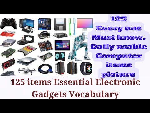 Computer Items Vocabulary ll 125 Computer Parts  Name In English With Pictures ll Electronic Gadgets