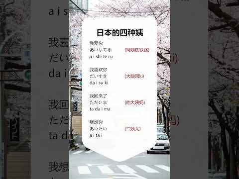 第300集 | #日语 #零基础学日语 #涨知识 日本人最喜欢这四种 “姨” ？ #shorts