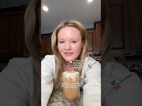 easy sugar cookie iced latte 🤍🧸🎄✨ #shorts