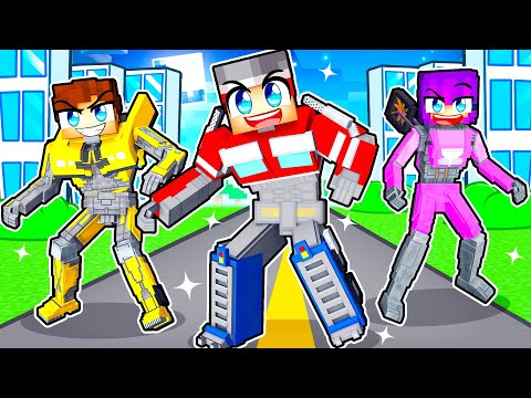 Having a TRANSFORMERS FAMILY in Minecraft!