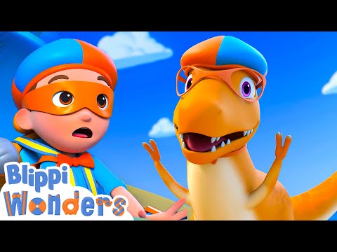 Blippi is a Dinosaur ? Blippi's Halloween costumes | Blippi Wonders Educational Videos for Kids