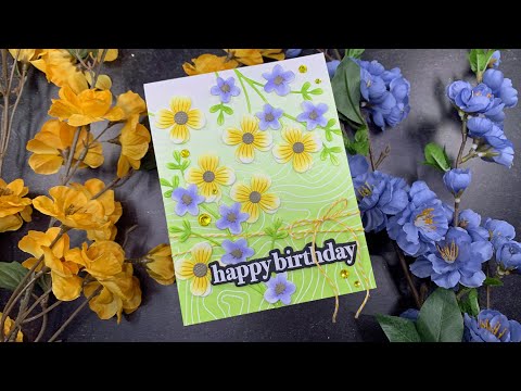 Fine Floral Stem Birthday Card | Simon Says Stamp