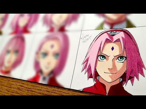 Drawing SAKURA as 12 different ANIMES CHARACTERS