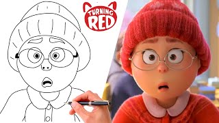 How To Draw MEI-MEI (Meilin Lee) FROM TURNING RED | SUPER EASY DISNEY DRAWING