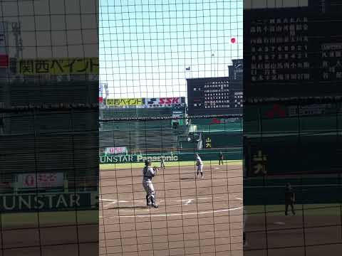 金丸夢斗 投手の投球練習 甲子園球場 関西大学野球部 リーグ戦 中日ドラゴンズ ドラフト１位