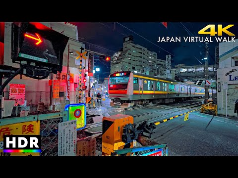 Japan - Kanagawa evening walk in Musashi-Kosugi • 4K HDR