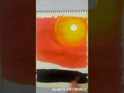 Easy watercolor painting #shorts #youtubeshorts