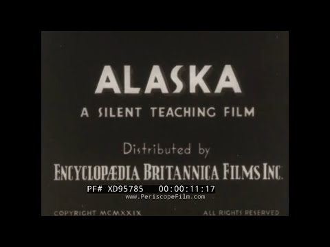 " ALASKA "  1929 SILENT EDUCATIONAL FILM  SALMON FISHING INDUSTRY  WHALING  JUNEAU  ESKIMOS XD95785