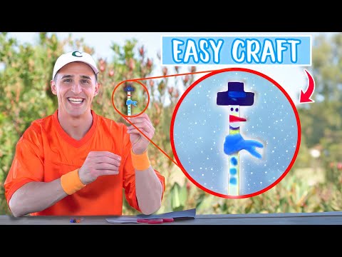 DIY Popsicle Stick Snowman ⛄ Easy Craft Ideas for Kids 🎨 | Coach Ceevan