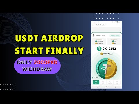 How to earn USDT Coin through usdt Tether bot Airdrop | USDT Daily Withdraw Live Proof