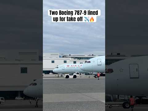 Two Boeing 787-9 lined up for take off ✈️🔥 #boeing #aviation