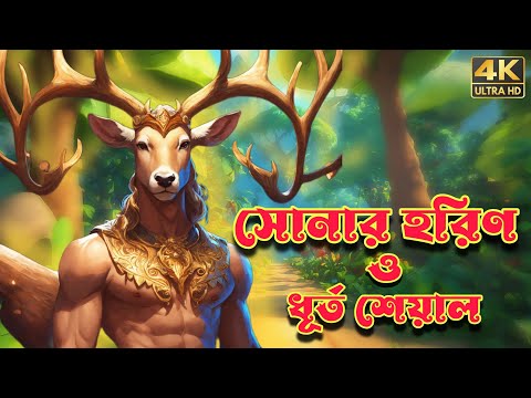 সোনার হরিণ ও ধূর্ত শেয়াল | Golder Deer in Bengali | Bangla Cartoon Golpo | Rupkothar Golpo |