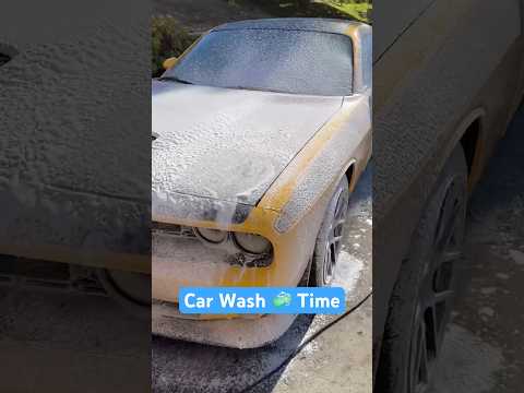 Car Wash Time #carwash #washing #detailing #carcleaning #carshorts #car #mopar #dodgechallenger #yt