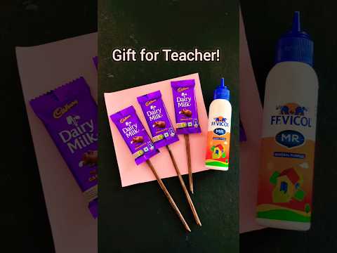 Handmade gift for teachers day 💜 teachers day gift idea 🙂 paper chocolate bouquet 💐 #shorts