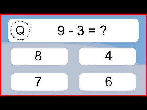 20 Subtraction Quiz Exercises for Kids: Numbers Up to 20