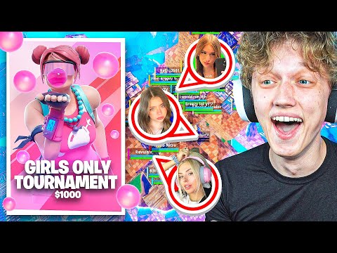 I Hosted a $1000 GIRLS ONLY Tournament In Fortnite!