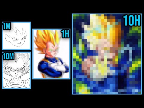 Drawing CHALLENGE |1M, 10M, 1H, 10H| VEGETA