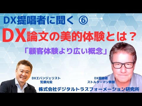 【DX提唱20周年対談⑥】DX提唱者エリック・ストルターマン教授に聞く　6/7　DX論文の「美的体験」とは