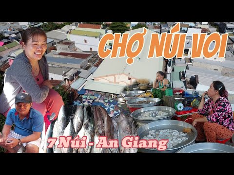 Chợ Núi Voi . thấy toàn cá lóc đồng . nhiều loại cá tươi ngon . 7 núi An Giang