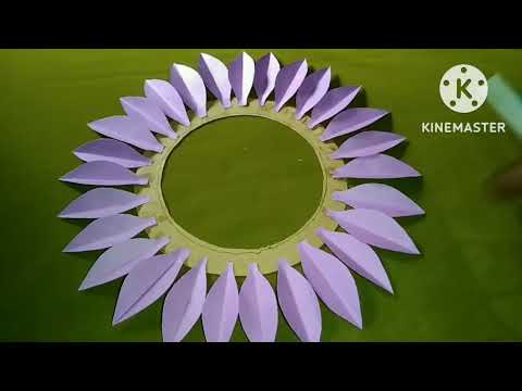 easy and beautiful Wall hanging making with paper #papercraft #paperflower#wallhanging #viralshorts