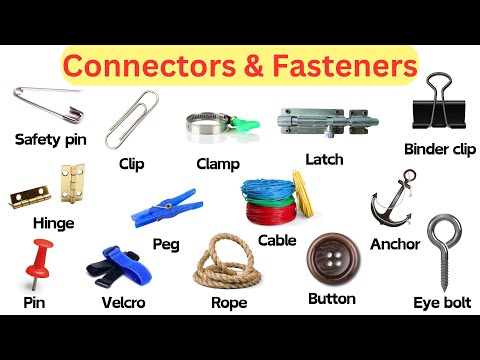 50+ Essential Connectors and Fasteners Names in English | Learn Everyday Tools! | Boost Vocabulary