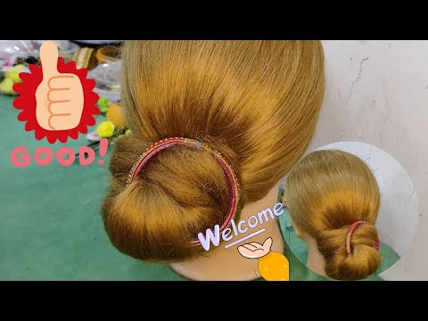 चूड़ी Bun Hair Style For पार्टी|Hairstyle For Beginner|Bangle Bun Hair Style|