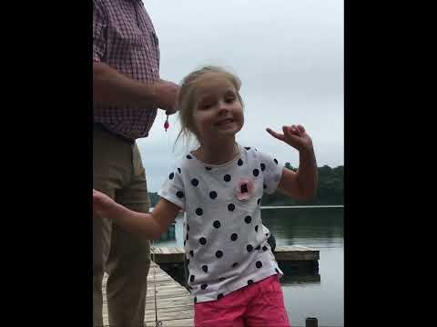 The most excited and adorable fishing girl you’ll ever see #shorts