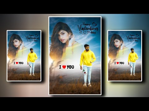 Valentines day photo poster editing//picksart photo editing tutorial Kannada☝