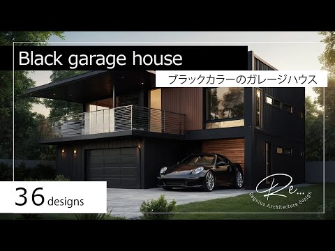 黒い外観のガレージハウスデザイン集【36デザイン】/Collection of garage house designs with black exterior