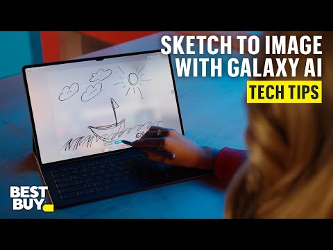 Using Sketch to Image with Galaxy AI on the Samsung Galaxy Tab S10 Ultra – Tech Tips from Best Buy