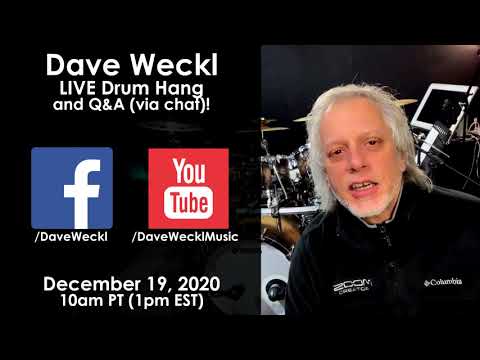 Dave Weckl LIVE Drum Hang/Q&A: Dec. 19 Promo