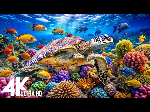 Ocean World 4K - Scenic Sea Wildlife Film With Calming Music, Sea Animals for Relaxation #1