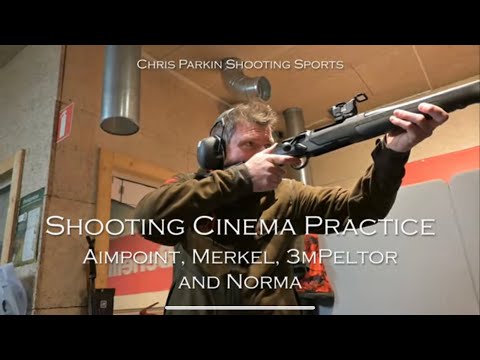 Aimpoint shooting cinema in Sweden with Merkel, 3mPeltor and Norma