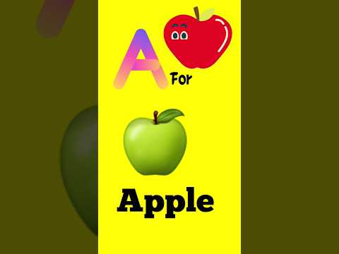 a for apple abcde 🍏 ⚽ #toddlers #nurseryrhymes #preschool #123song #phonics_song #abc123 #abcde