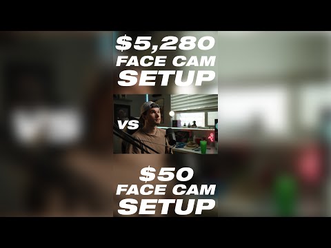 $50 Face cam Setup VS $5,280 Face cam Setup #shorts #gaming #gamingsetup #webcam #sonya7iv