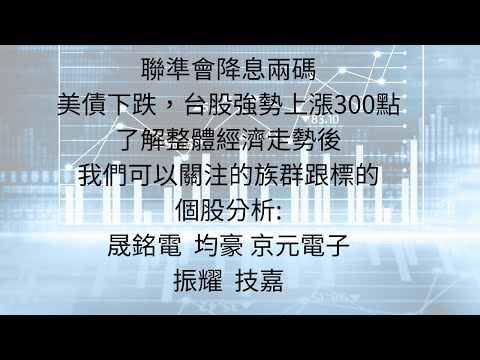 9月19日:聯準會降息後，帶來的影響，可以關注到甚麼走勢及標的 #台股分析 #聯準會降息 #FOMC #降息循環 #台積電 #輝達 #AI #美債 #全球經濟