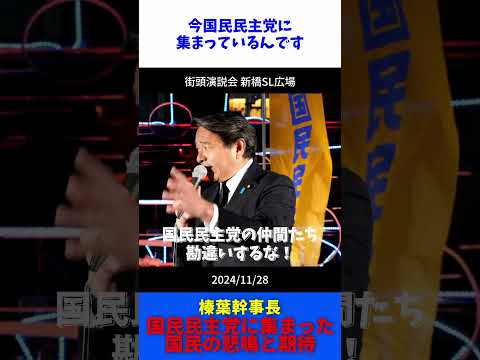 国民民主党に集まった国民の悲鳴と期待 103万円の壁 / 街頭演説会 榛葉幹事長