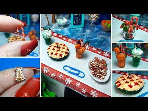 DIY How to make… Miniature sweets and cocktails for Christmas holidays in a dollhouse.