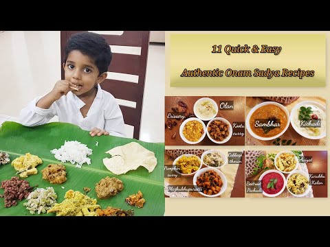 Onam Special  - 11 Traditional Kerala Sadya Recipes | Onam Festival Recipes | ഓണസദ്യ വിഭവങ്ങൾ