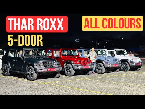 Mahindra Thar Roxx (5-Door Thar) All Colours - White, Black, Red, Grey, Brown 🔥🔥🔥