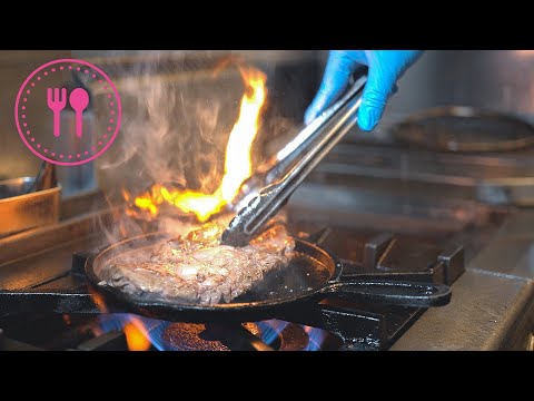 JAPANESE BEEF STEAK COOKED WITH STRONG FIRE in Shibuya, JAPAN / MEAT LOVERS