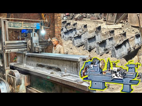 Incredible Process of Making Lathe Machine||Amazing Manufacturing process of 12 Feet Lathe  Machine