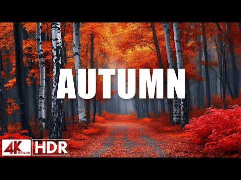 Enchanting Autumn Michigan with Beautiful Piano Music🍁4K Autumn Ambience & Fall Foliage🍁4K Video UHD