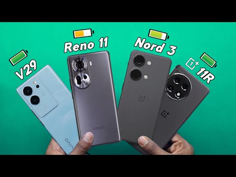 100% to 0% Battery Drain | OPPO Reno 11 vs Vivo V29 vs OnePlus 11R vs OnePlus Nord 3