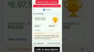 Upstox Refer and Earn → ₹ 1200 On Every Successful Referral #shortamv #shorts #shortvideo #shorts